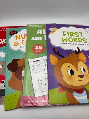 Children's Kindergartens Good Grades Educational Workbooks Lot of 4 (SKU: 315MI)